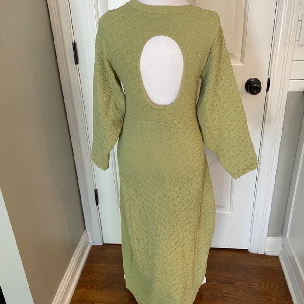 New! Free people Gabby Seamless Midi Dress Green nwot 33499 - Picture 8 of 14